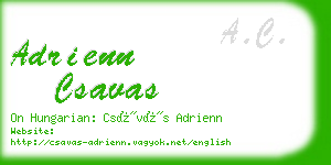 adrienn csavas business card